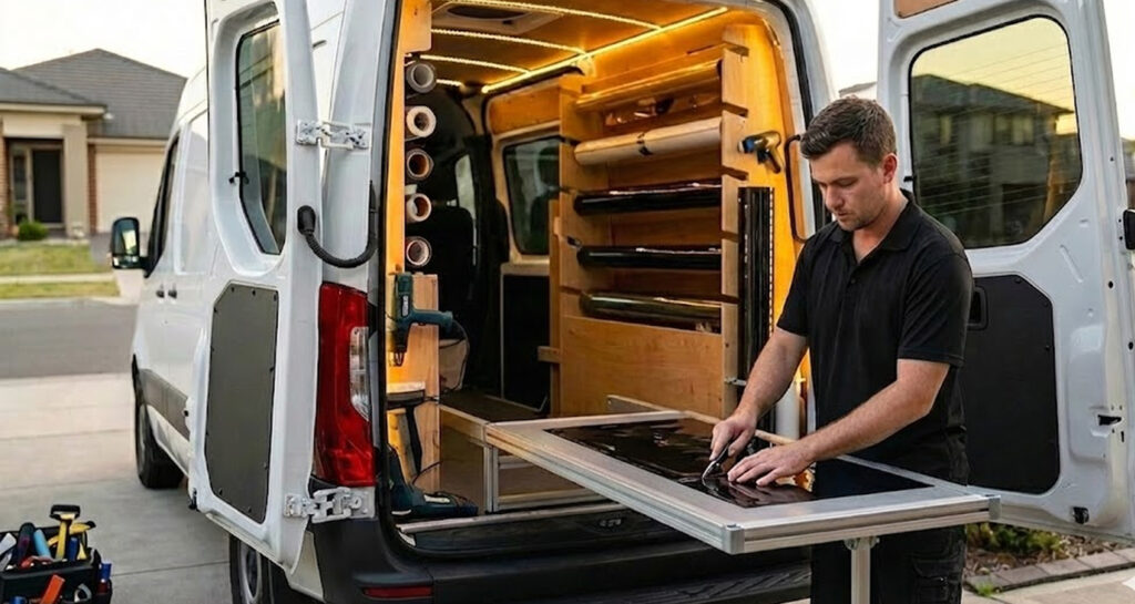 mobile window tint van